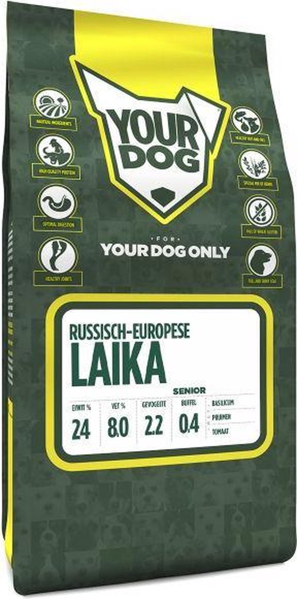 Senior 3 kg Yourdog russisch-europese laika hondenvoer