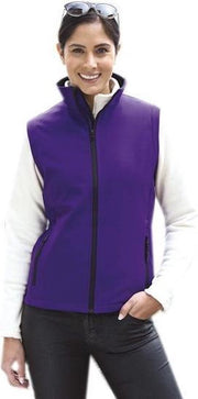 Softshell casual bodywarmer paars voor dames - Outdoorkleding wandelen/zeilen - Mouwloze vesten L (40/52)