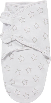 MEYCO | Swaddle | Inbakerdoek | 0-3 maanden | Stars Grijs | 100% Katoen