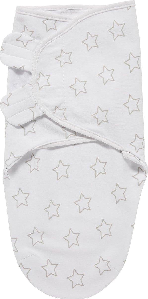 MEYCO | Swaddle | Inbakerdoek | 0-3 maanden | Stars Grijs | 100% Katoen