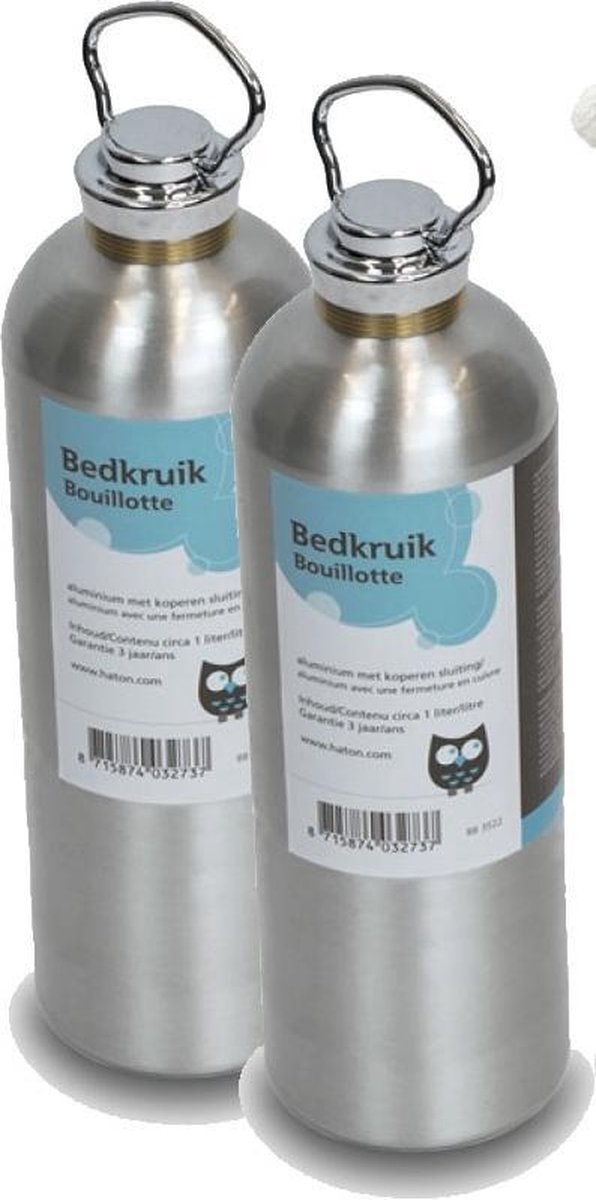 Set van 2 aluminium kruiken