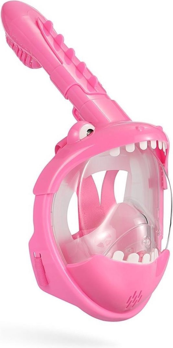 Atlantis Full Face Mask Kids Crocodile - Snorkelmasker - Kids - Roze