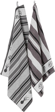 DDDDD Keukendoeken En Theedoeken Veggie Grey (1+1 stuks)