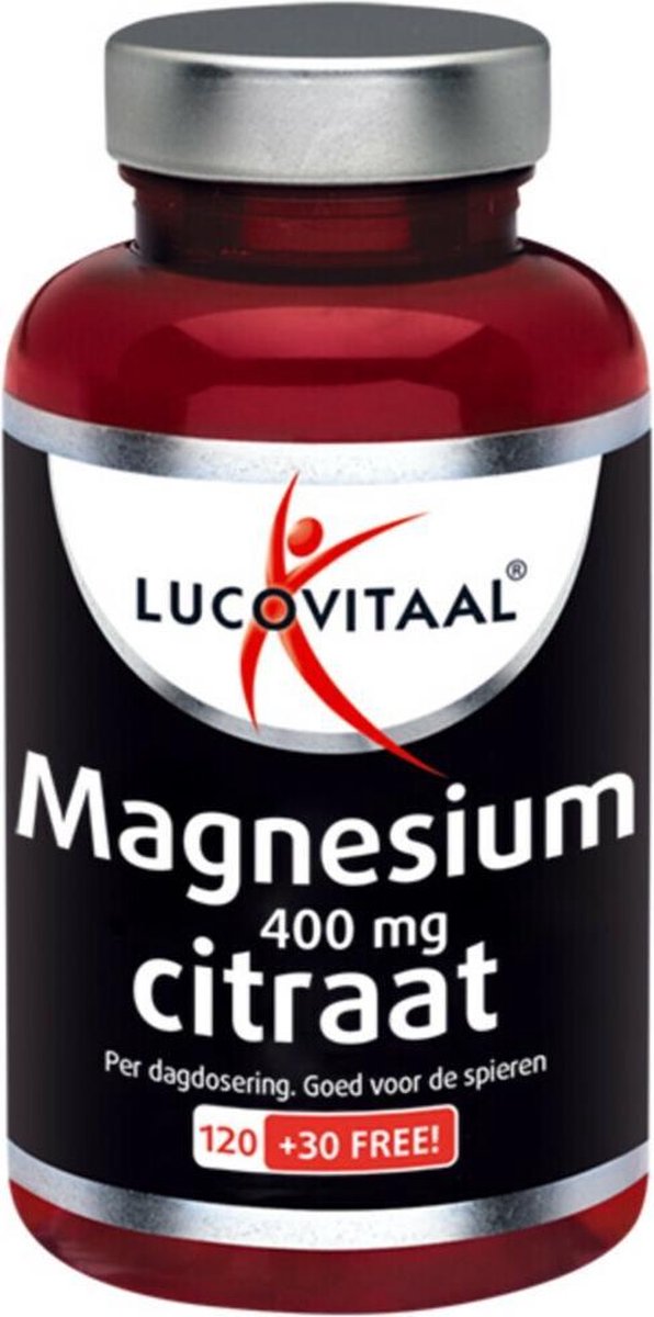 3x Lucovitaal Magnesium Citraat 400mg 150 tabletten