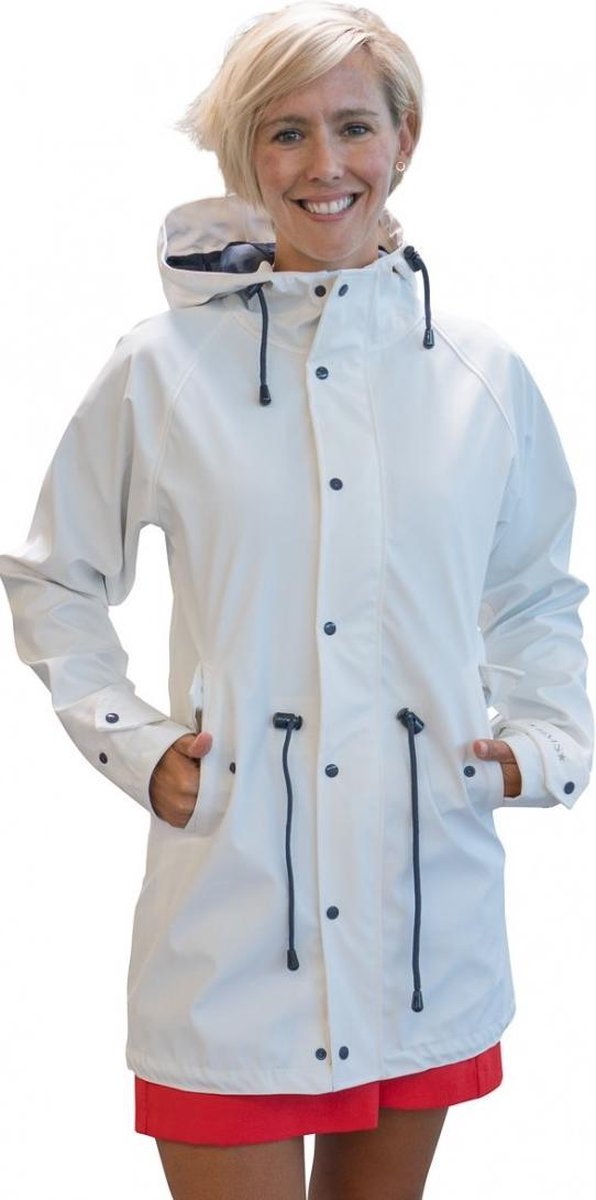 Witte dames regenjas / parka HafenCity® van BMS 7XL