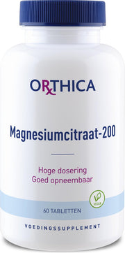 Orthica Magnesiumcitraat-200 (mineralen) - 60 Tabletten