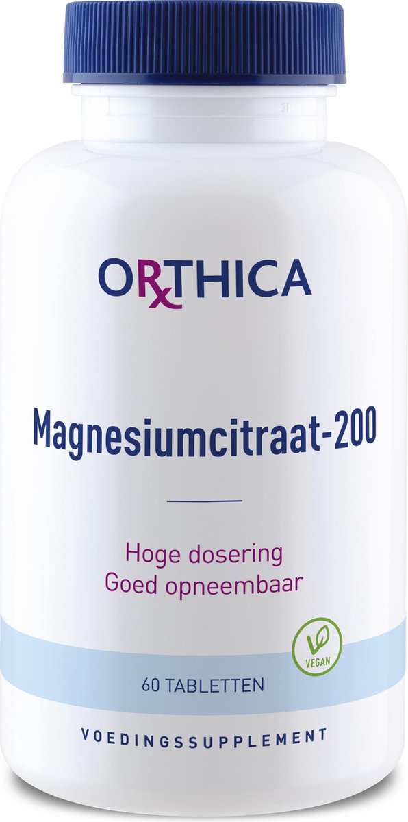 Orthica Magnesiumcitraat-200 (mineralen) - 60 Tabletten