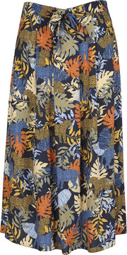 Rok in bedrukte viscose