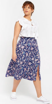 Blouse met korte vlindermouwen - Wit