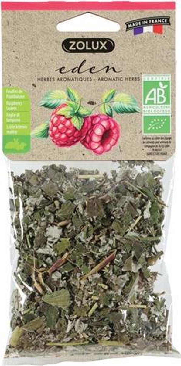 Zolux eden framboosbladeren - 20 gr - 1 stuks