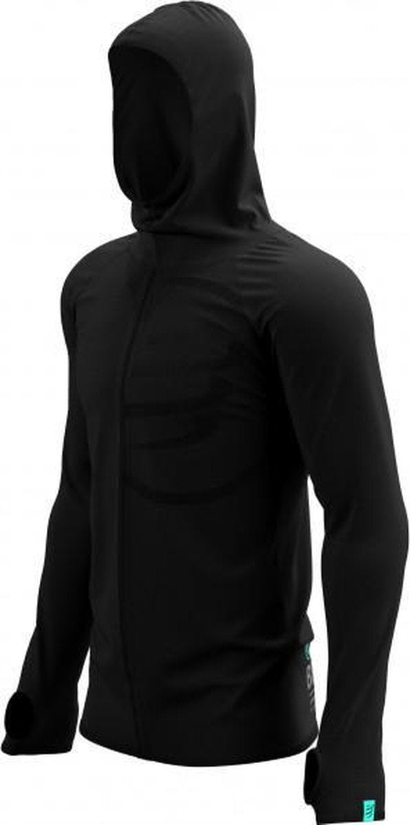 Compressport Seamless HZ Hoodie Heren - zwart - maat XL