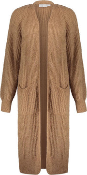 Cardigan Long With Pockets Ls 04555 Tabacco
