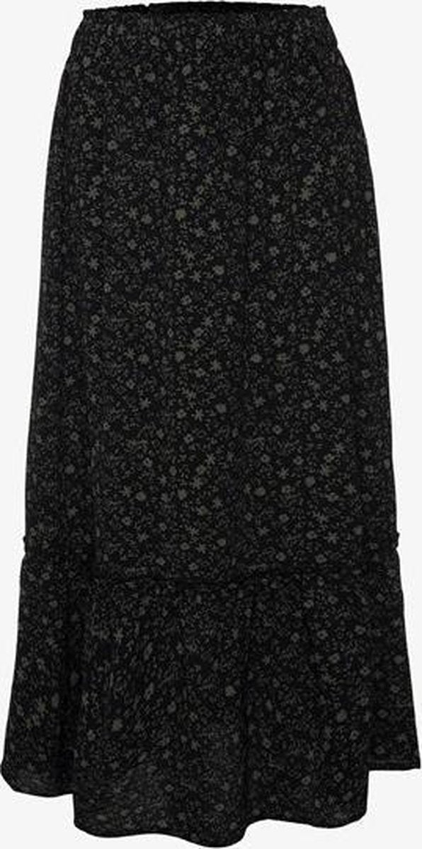 TwoDay dames maxi rok met bloemenprint - Zwart - Maat 3XL