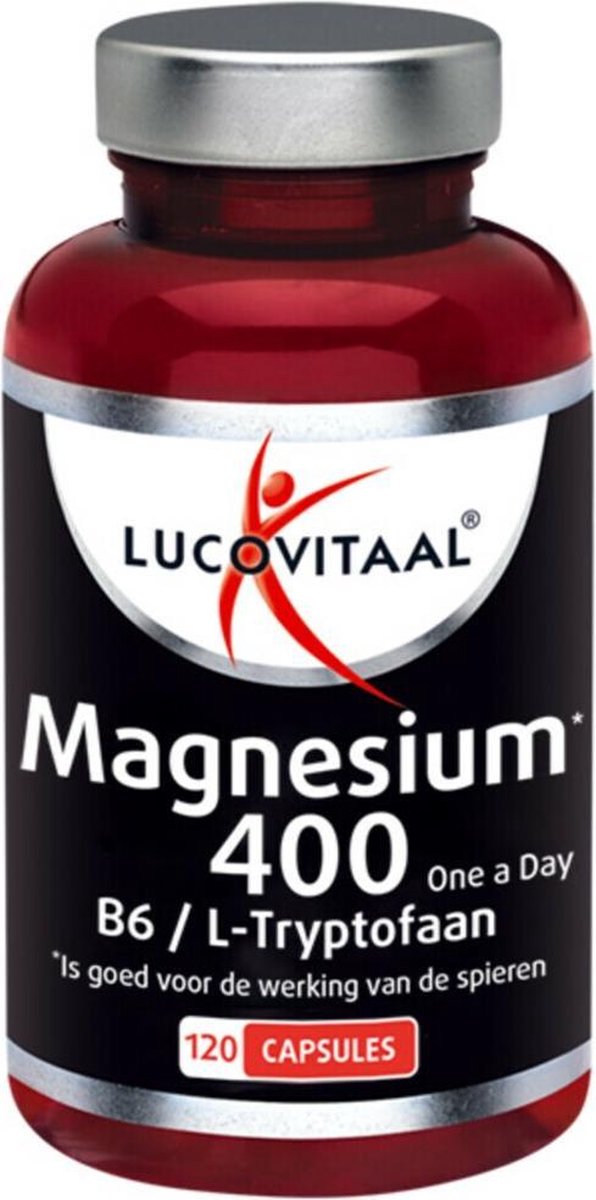 Lucovitaal Magnesium 400 Vitamine B6 en L-Tryptofaan Voedingssupplement - 120 capsules