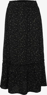 TwoDay dames maxi rok met bloemenprint - Zwart - Maat XL