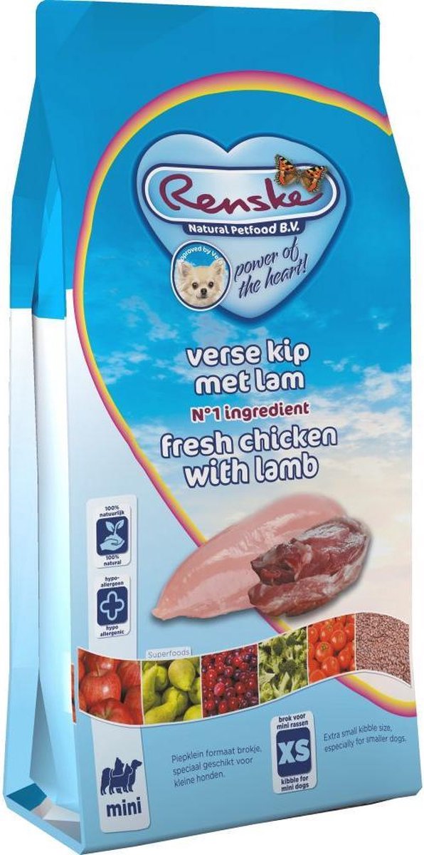 4x Renske Super Premium Mini Kip - Lam 2 kg