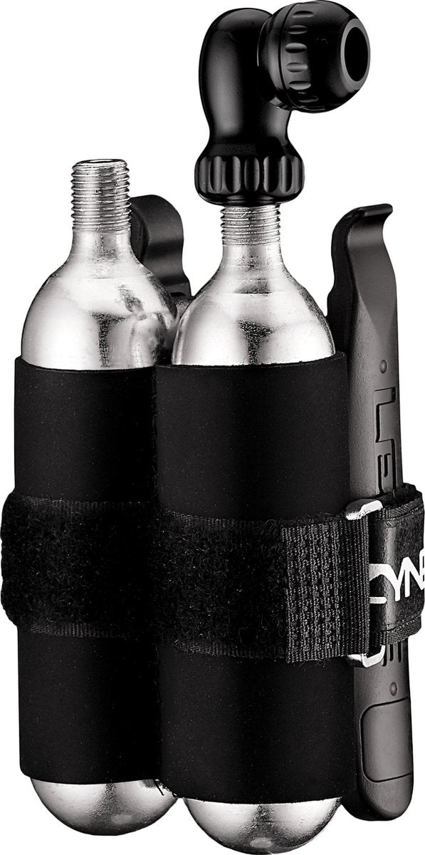 Lezyne Twin Kit - Bandenreparatieset inclusief CO2 pomp - Twee 25 gram cartridges - Zwart