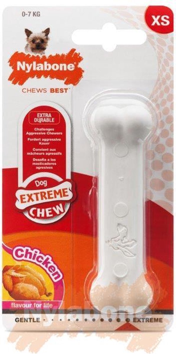 Nylabone Extreme  kauwbot met kipsmaak - X-small