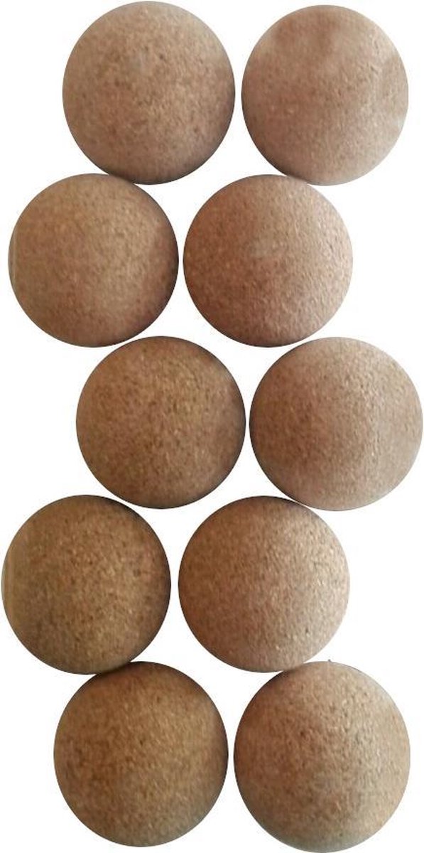 Fas Tafelvoetbalballen Kurk 10 Stuks Bruin