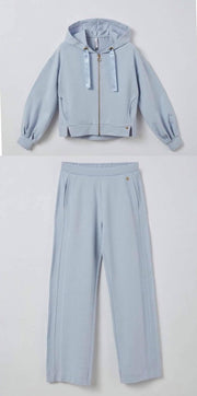 Lords & Lilies huispak broek + vest dames - lichtblauw - 211-5-LHF-K/836 - maat M