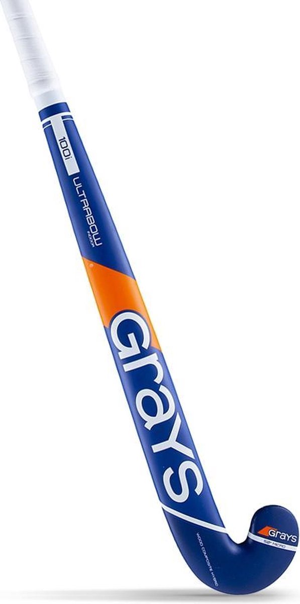 Zaalhockeystick 100i UltraBow Junior Blauw Wit