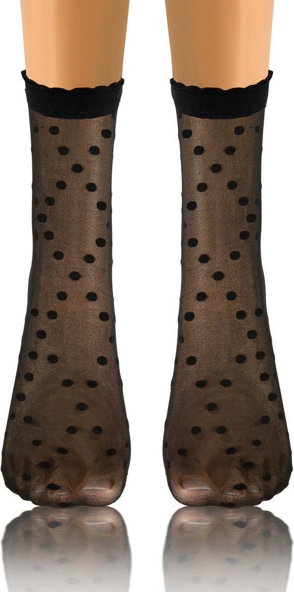 Sesto-Senso 2pack micro net pantysokjes Fashion 20den met stippen patroon