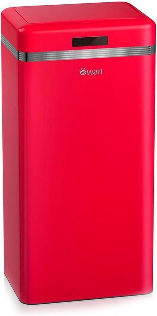 Swan Sensor Prullenbak – 45 Liter Inhoud – Tot 15 cm Afstand – Rood