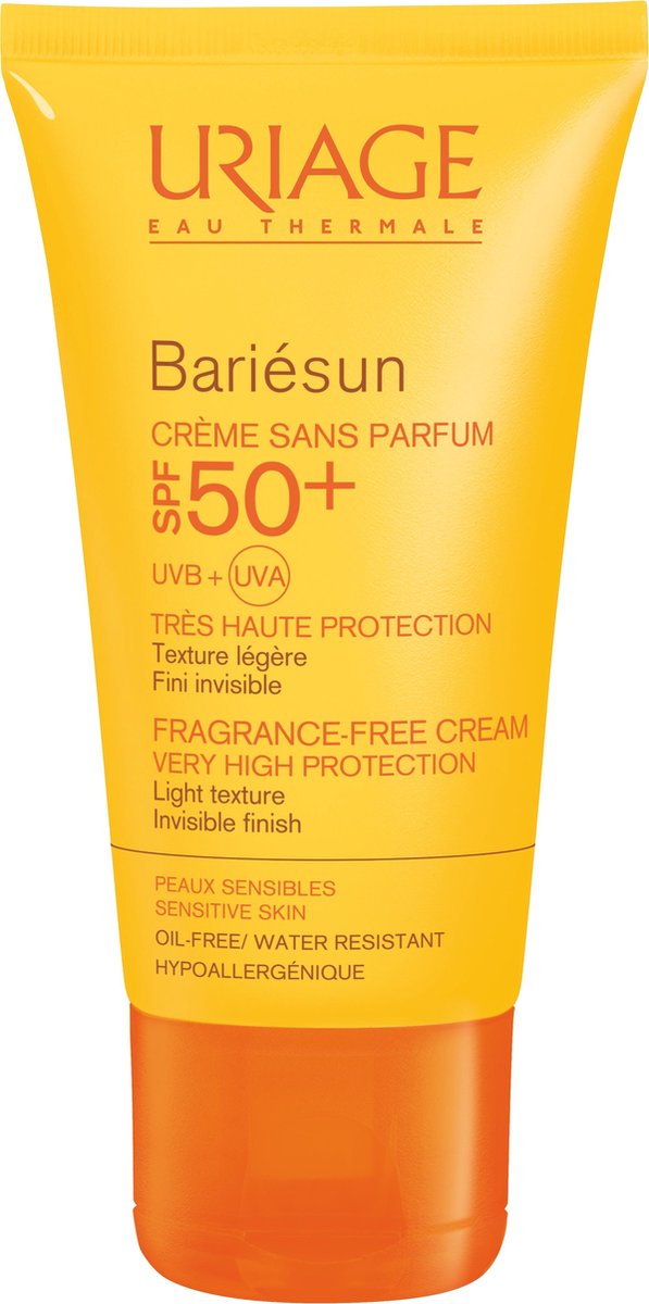 Uriage Bariésun Toning Protective Cream Without Parfum LSF50+ 50ml - Sensitive Haut