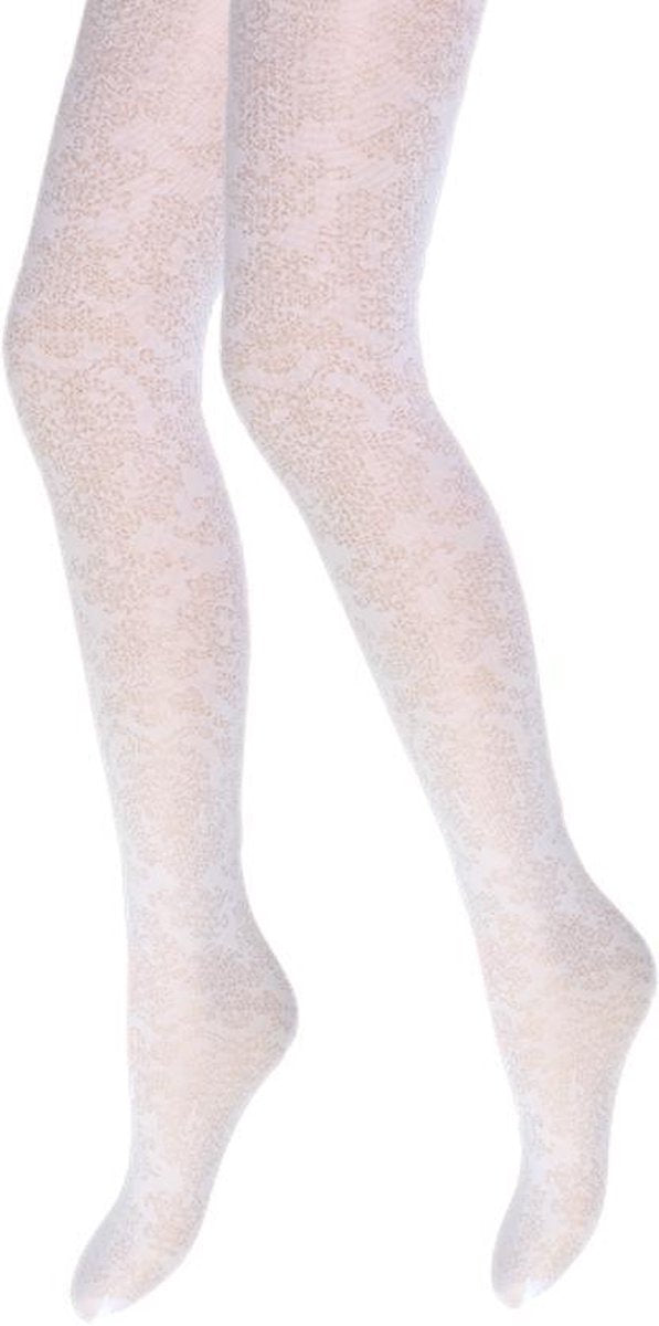 Panty - Curtney - Wit - Barok motief - Maat L/XL