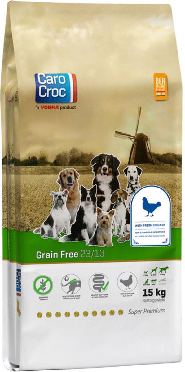 Carocroc Grain Free - Gevogelte/Aardappel/Bieten - Hondenvoer - 15 kg