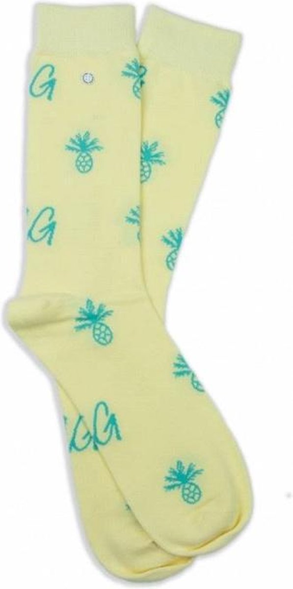 Alfredo Gonzales Pinapple Logo Sock Yellow/Green