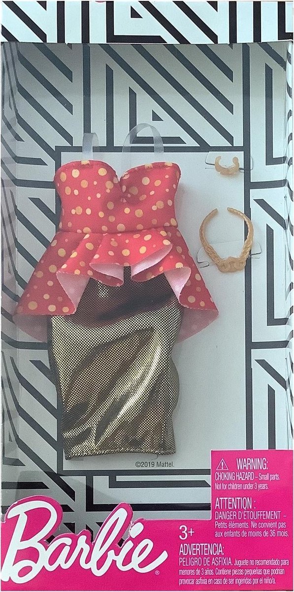 Barbie Kleding Outfit Gouden Rok + top