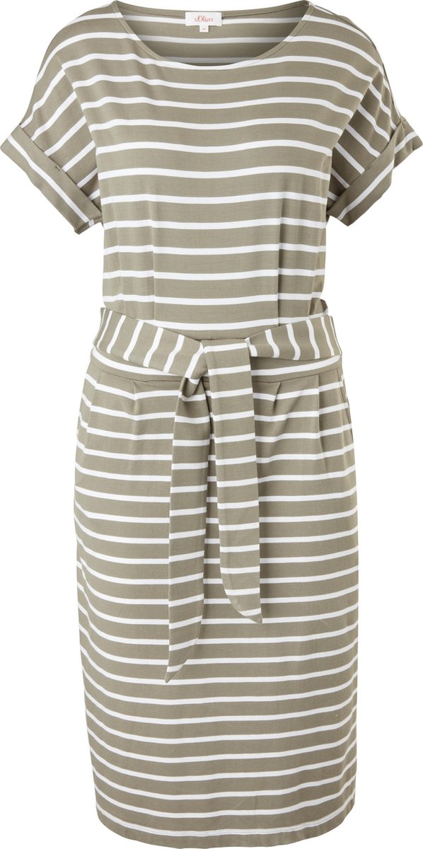 s.Oliver Zomerjurk Dames - Wikkeljurk - Ronde Halslijn - Twee Steekzakken - Maat XXL (44)