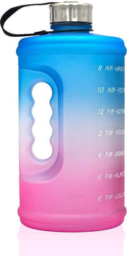Motivatie Waterfles | Drinkfles | Bidon | 2 LITER | roze/blauw