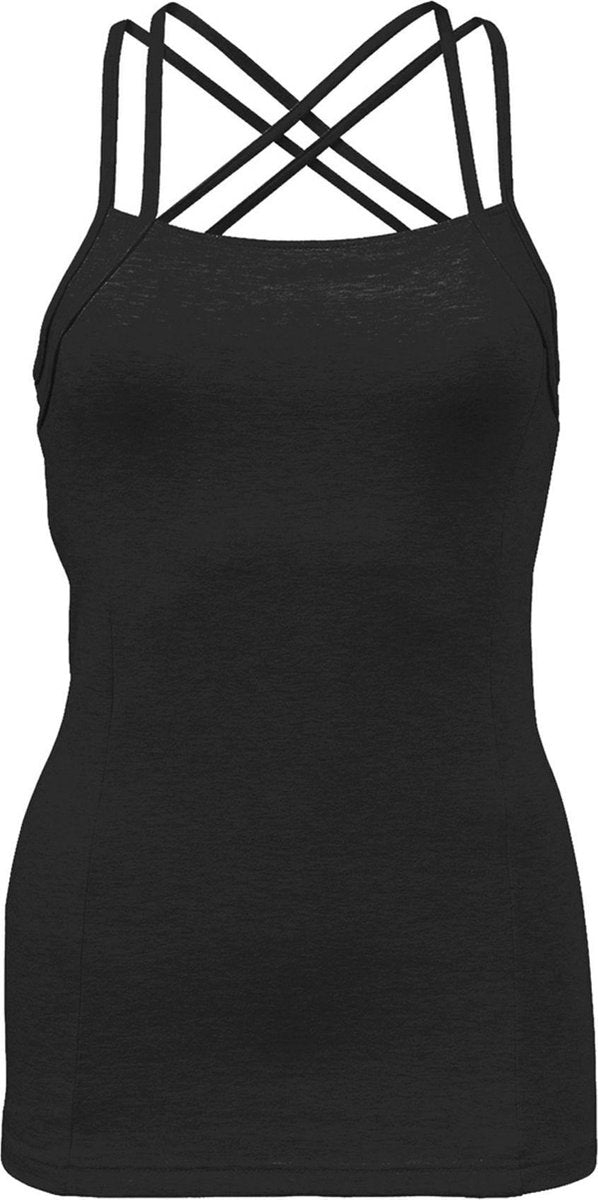 Papillon Top Double Spaghetti Strap Ballettop - Maat S  - Vrouwen - zwart