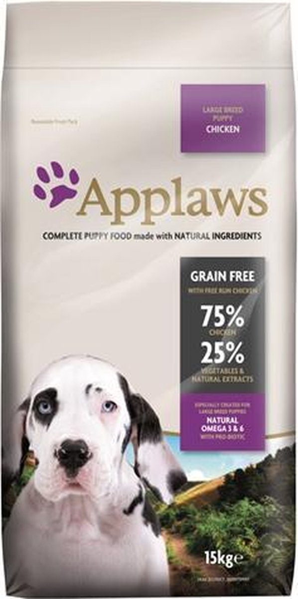 Applaws puppy chicken large breed hondenvoer 15 kg