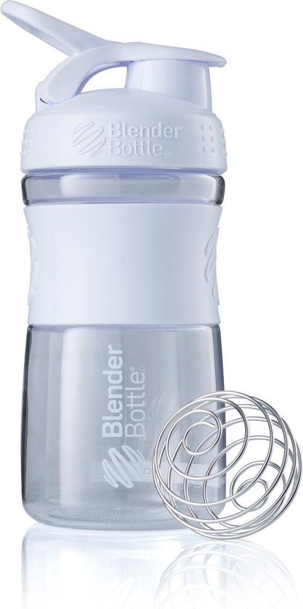 BlenderBottle SportMixer Tritan Grip - Eiwitshaker / Bidon - 590ml - White