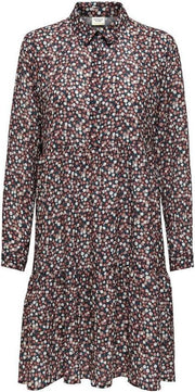 Jdypiper L/s Aop  Shirt Dress Wvn Noos 15221987 Dark Navy/rosa Ditsy