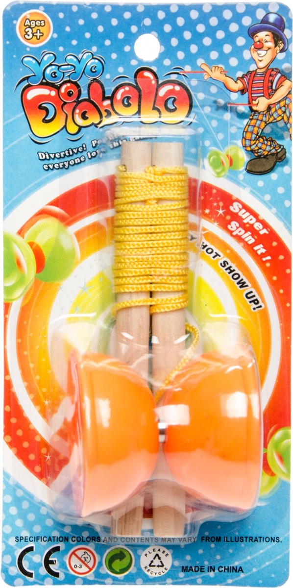 Lg-imports Diaboloset Junior 18 Cm Hout Oranje 4-delig