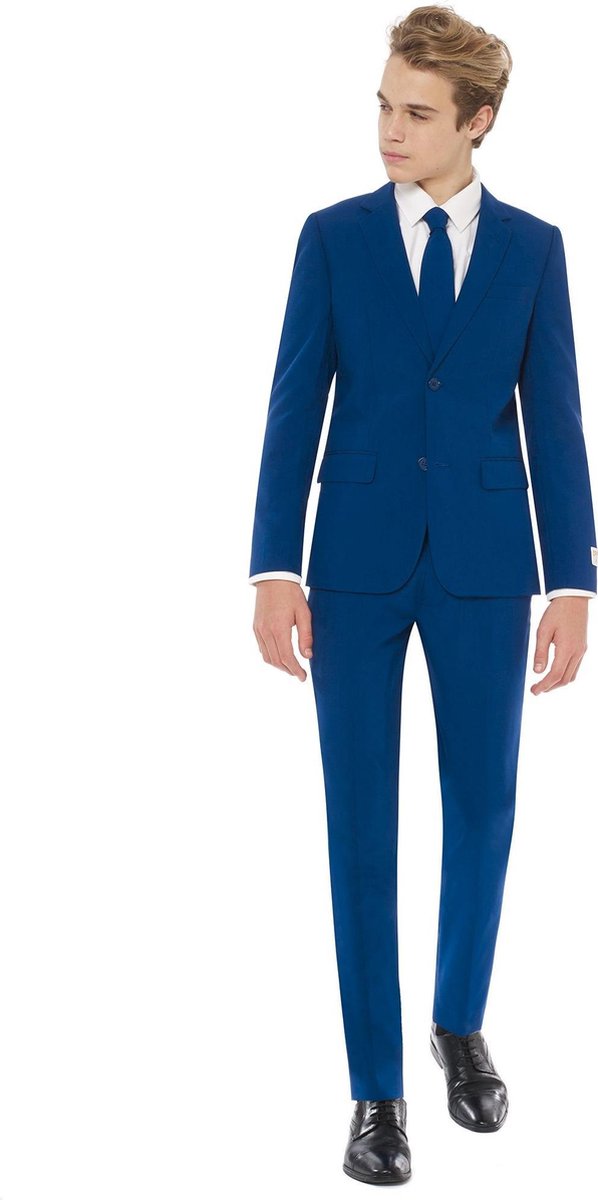 Opposuits Verkleedpak Navy Royal Jongens Polyester Blauw Mt 146-152
