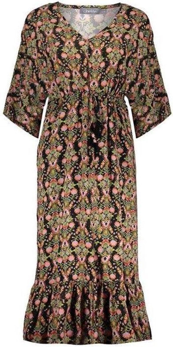 Geisha Jurk Pink Flower V-Neck XL
