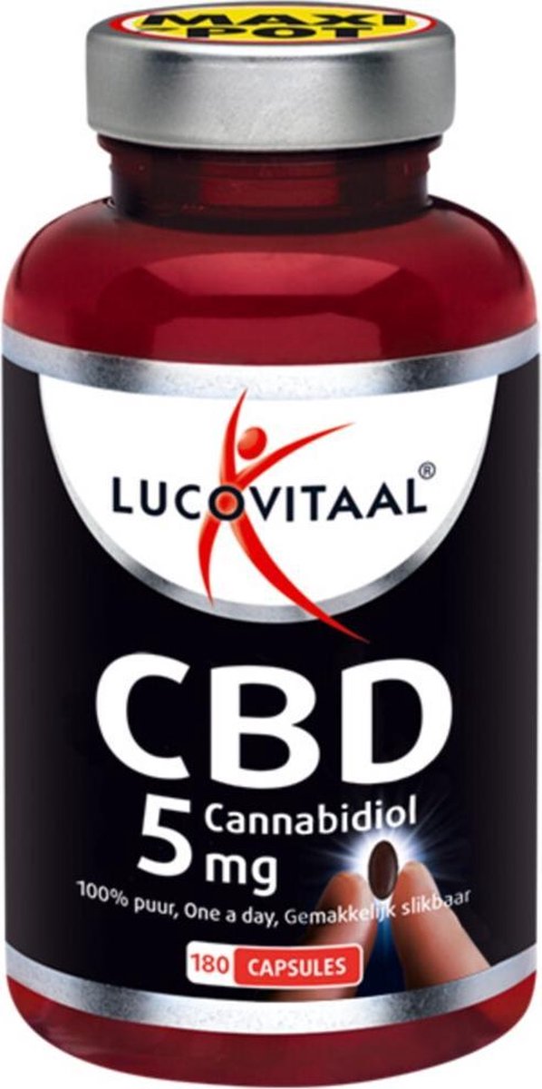 Lucovitaal CBD 5 milligram Cannabidiol Voedingsupplement - 180 capsules
