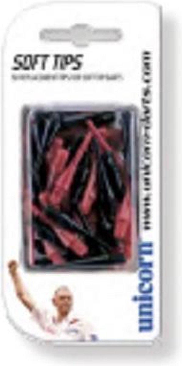 Unicorn Soft Tips Rood/zwart 50 Stuks