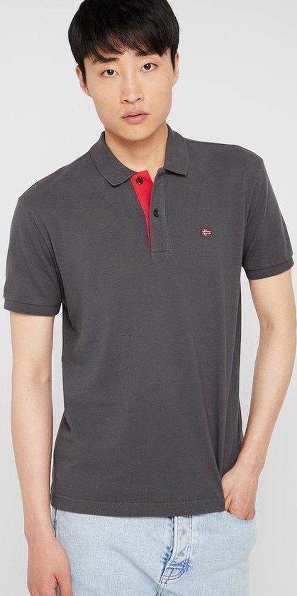 Napapijri Heren Taly Stretch Polo Grey