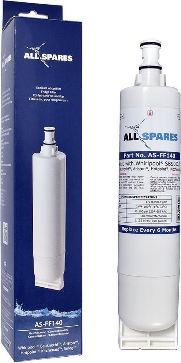 Whirlpool SBS002 / SBS200 Waterfilter - Koel- vriescombinatie Waterfilter van AllSpares - 1 Filter