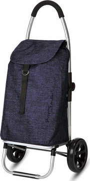 Playmarket Boodschappentrolley Go Two Jeans 2 wielen - 37 L Inhoud - inklapbaar