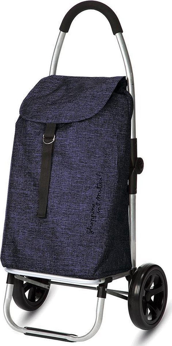 Playmarket Boodschappentrolley Go Two Jeans 2 wielen - 37 L Inhoud - inklapbaar
