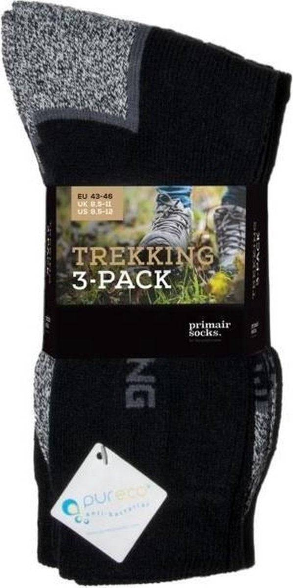 Trekking Antibacterie Sok 3-Pack 53305 - Zwart 699 - 43-46 (40 Packs)