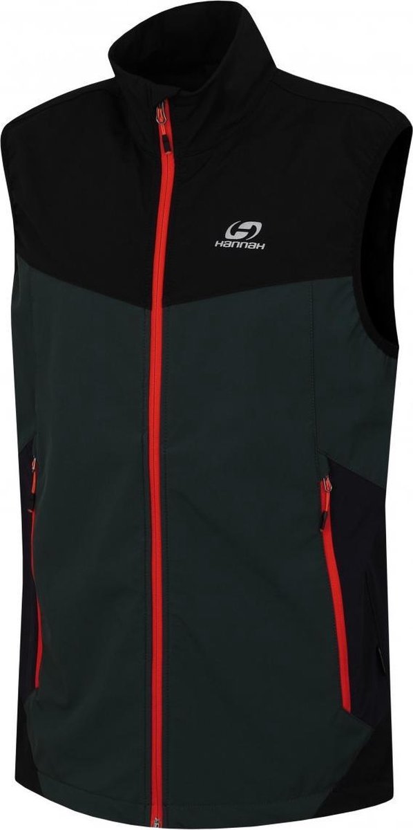 Hannah Bodywarmer Saul Heren Polyester Zwart/groen Mt S