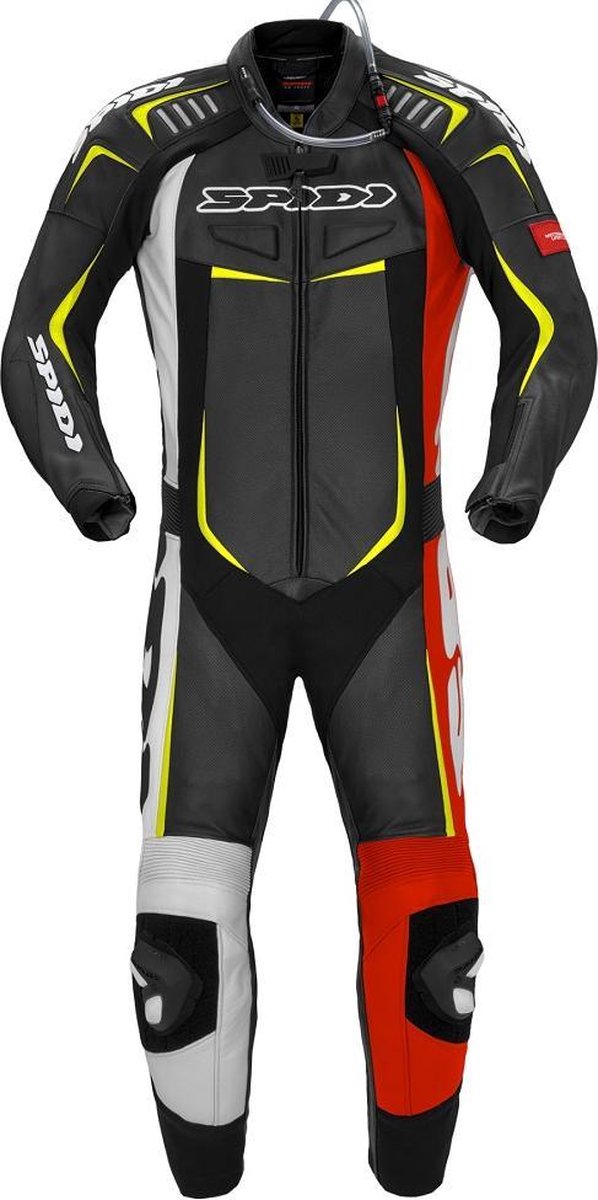 Spidi Track Wind Pro Red Yellow Fluorescent One Piece Racing Suit 50